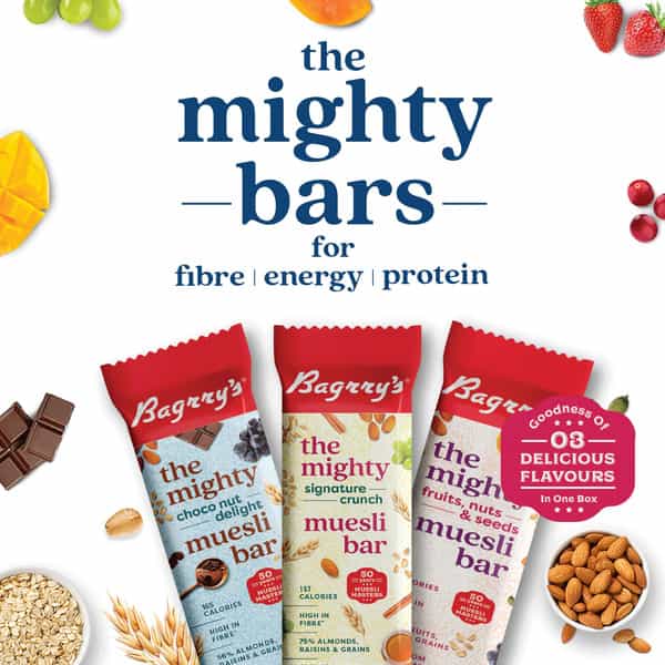 Bagrry's Assorted / Variety Pack 6 Bars - Box - Goodness Of 3 Delicious Flavour