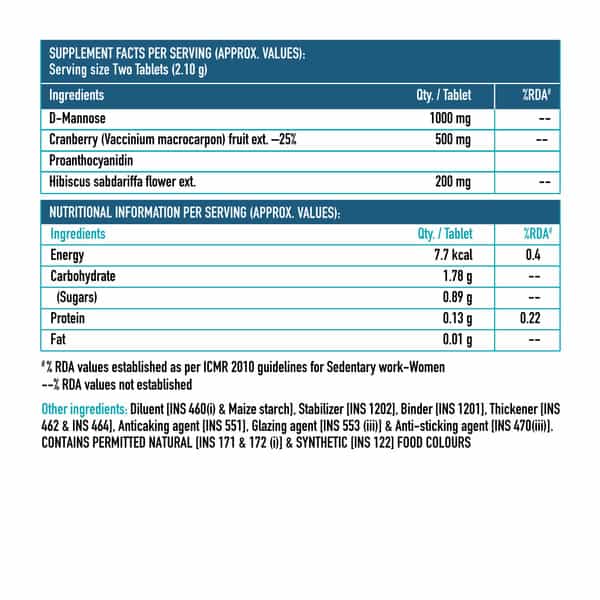 Hk Vitals Cranberry + D-Mannose (60 No)
