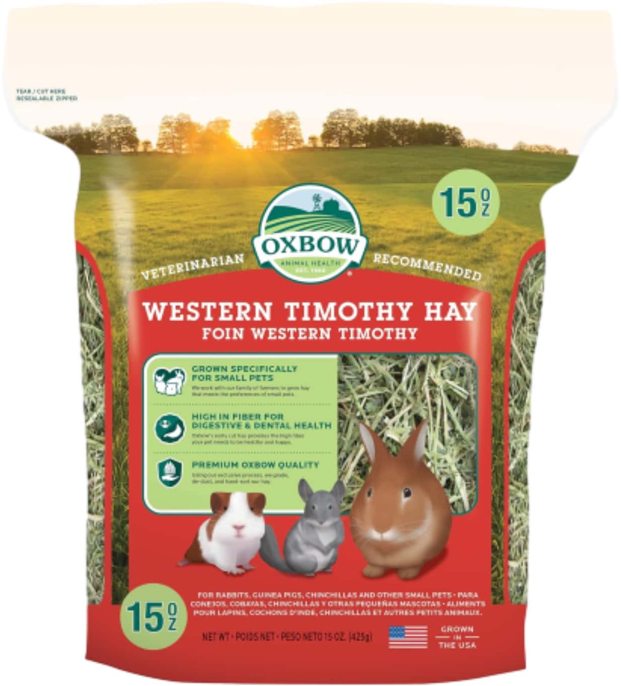 Oxbow Animal Health Hamster Western Timothy Hay For Pets | 15-Ounce | All Life Stages | 1 Count