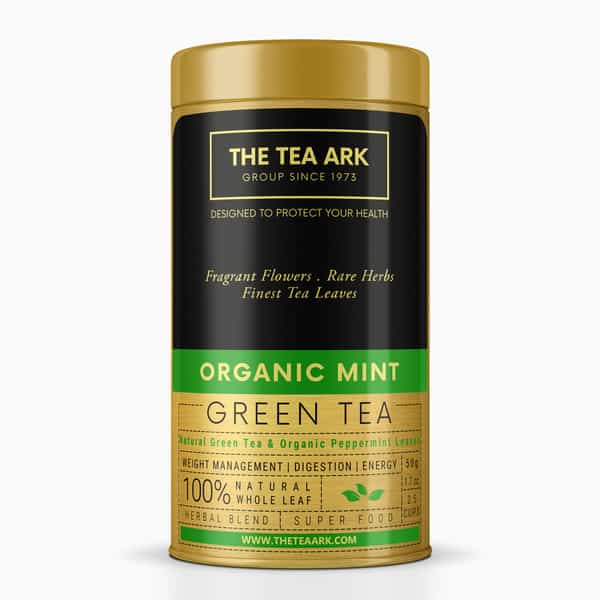 The Tea Ark Mint Green Tea (50G) Tin Loose Leaves (25 Servings)