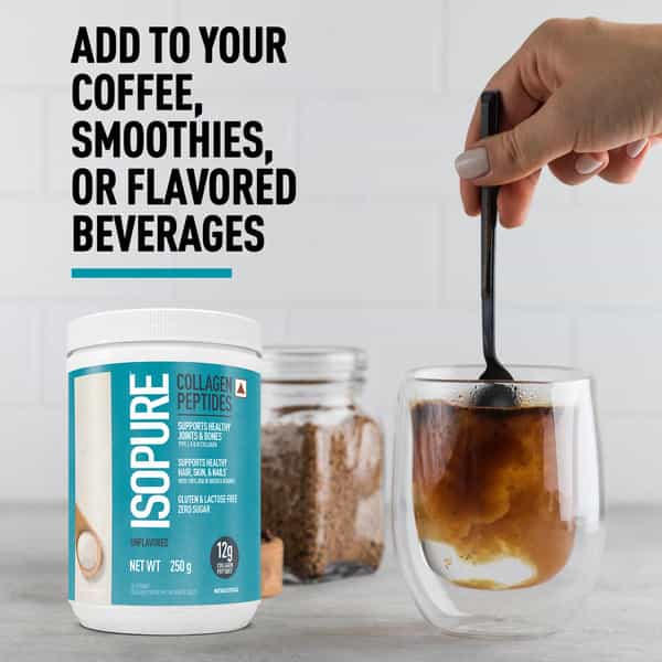 Isopure Collagen Peptides | Unflavored | With Biotin & Vit E (100% Rda) - 12G/Serve | 250G