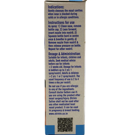 Otrivin Saline Bottle Of 10ml Nasal Spray