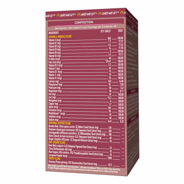 Muscleblaze Strongher Women Multivitamin (60 Tablets) | Multivitamin For Women