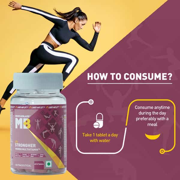 Muscleblaze Strongher Women Multivitamin (60 Tablets) | Multivitamin For Women