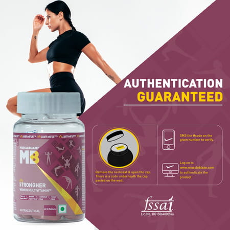 Muscleblaze Strongher Women Multivitamin (60 Tablets) | Multivitamin For Women