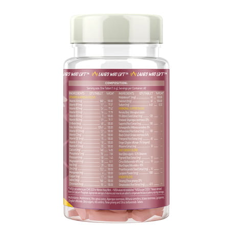 Muscleblaze Strongher Women Multivitamin (60 Tablets) | Multivitamin For Women