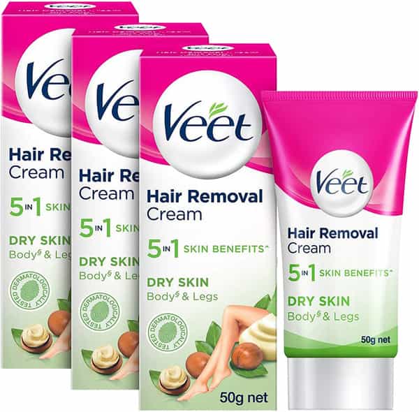Veet Hair Removal Cream For Dry Skin- 100 Gm (Pack Of 3)