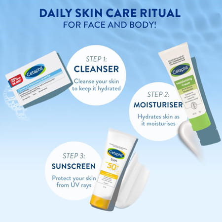 Cetaphil Cleansing & Moisturising Syndet Bar | Face & Body | 100 Gm