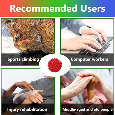 Healthtrek Acupressure Spiky Stress Ball (Pack Of 1 | Red)