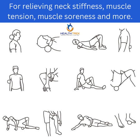 Healthtrek Acupressure Spiky Stress Ball (Pack Of 1 | Red)