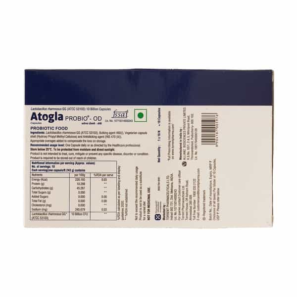Atogla Probio Od Strip Of 10 Capsules