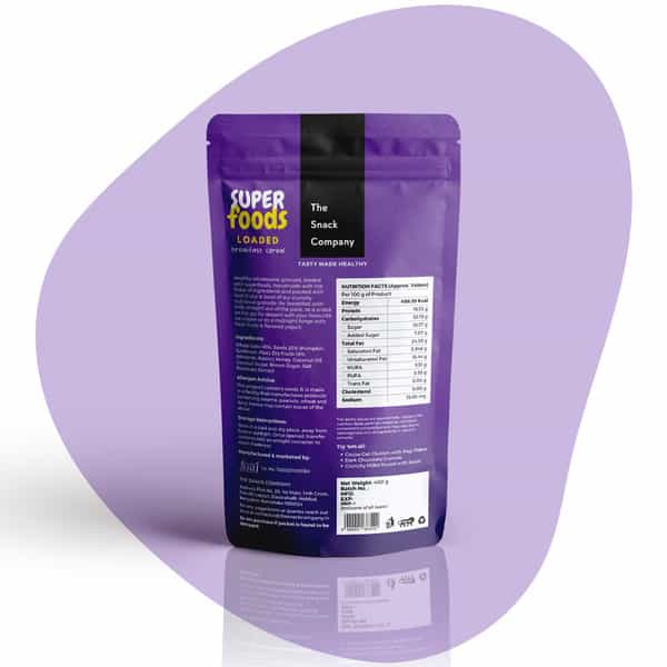 The Snack Company Nutty Loaded Granola | 45% Oats | 23% Omega 3 Rich Seeds | 19% Dry-Fruits 2X400 Gm
