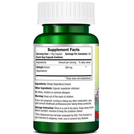 Morpheme Remedies Shilajit 500 Mg - 60 Veg Capsules