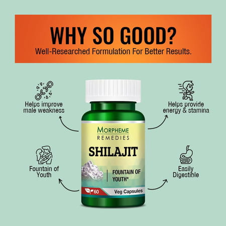 Morpheme Remedies Shilajit 500 Mg - 60 Veg Capsules