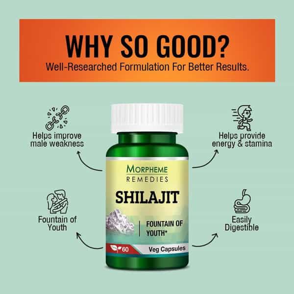 Morpheme Remedies Shilajit 500 Mg - 60 Veg Capsules