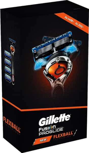 Gillette Flexball Pro Glide Gift Pack Shaving Razor Kit Of 4