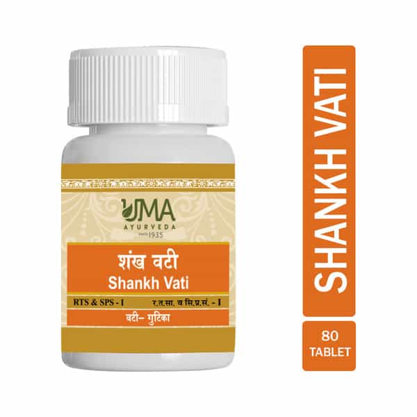 Uma Ayurveda Shankha Vati Ayurvedic Tablets 80 Tab