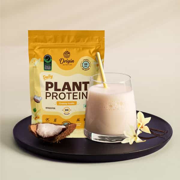 Origin Nutrition 100% Natural Vegan Plant Protein Powder 780G Vanilla With 25G Plant Based Protein