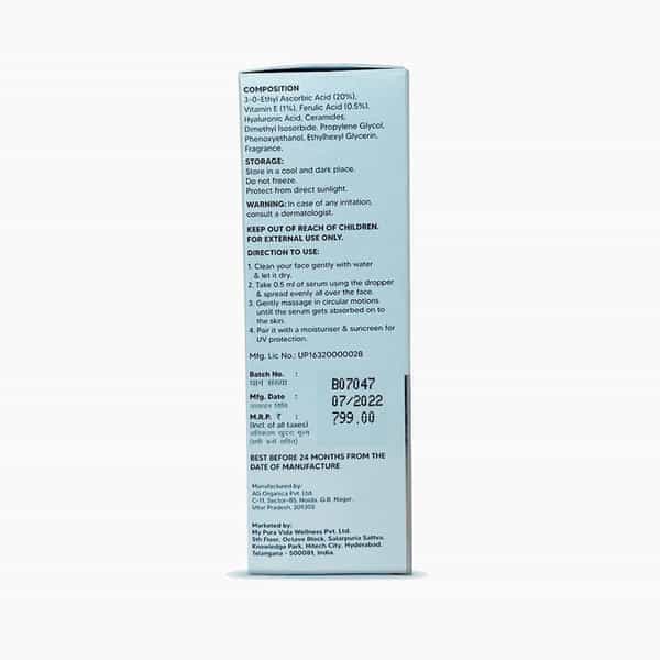 Formen 20% Vitamin C Brightening Face Serum | Vitamin E & Ferulic Acid | Reduce Fine Lines (30 Ml)