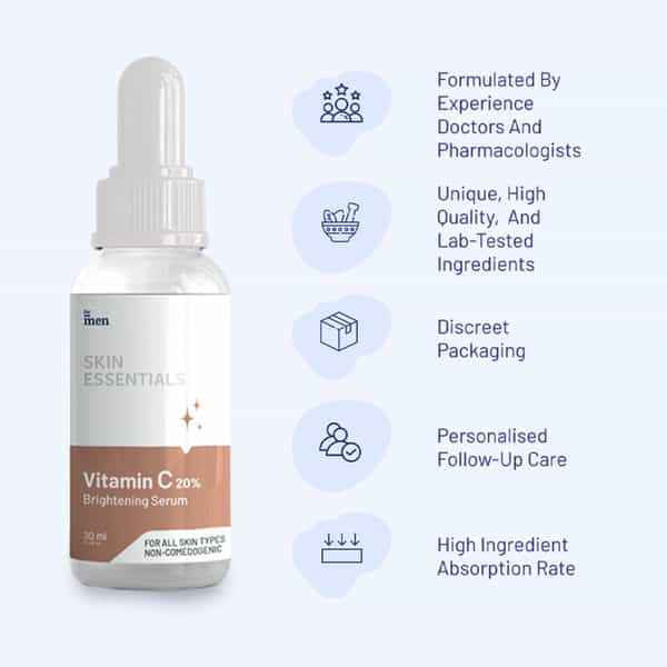 Formen 20% Vitamin C Brightening Face Serum | Vitamin E & Ferulic Acid | Reduce Fine Lines (30 Ml)