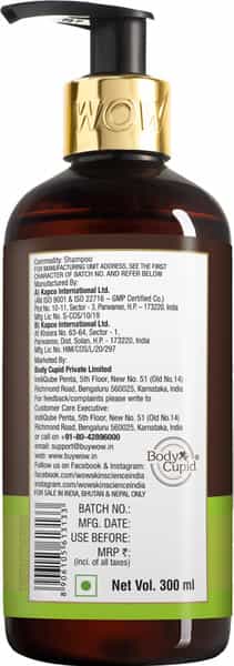 Wow Skin Science Apple Cider Vinegar Shampoo 300 Ml