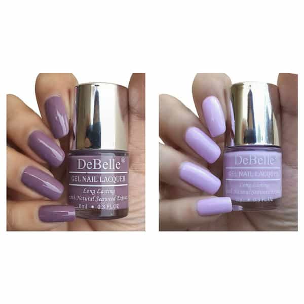 Debelle Gel Nail Polish Gift Set Of 2 Mauve Orchid | Lilac Bloom - 16Ml(8Ml Each)