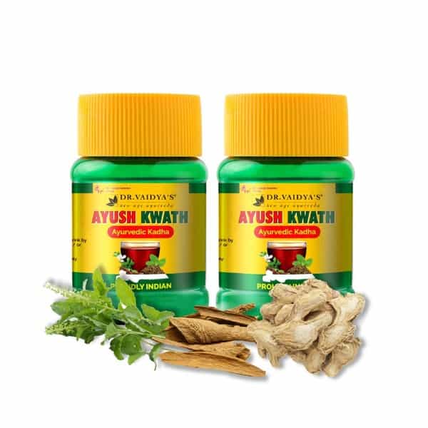 Dr. Vaidya's Ayush Kwath | Ayurvedic Immunity Boosting Kadha Powder | 50 Gms Each (Pack Of 2)