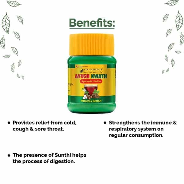 Dr. Vaidya's Ayush Kwath | Ayurvedic Immunity Boosting Kadha Powder | 50 Gms Each (Pack Of 2)