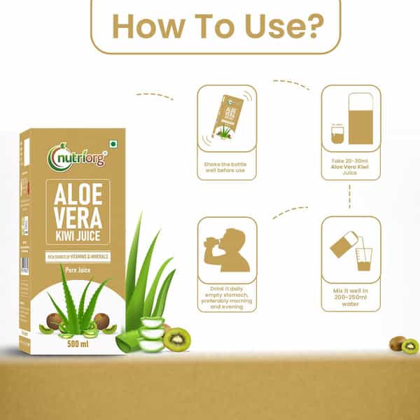 Nutriorg Aloevera Kiwi Juice 500Ml