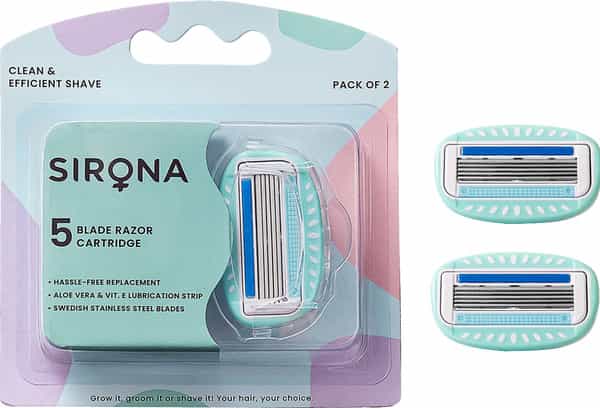 Sirona 5 Blades & 4 Blade Razor Cartridge - 2 Pcs