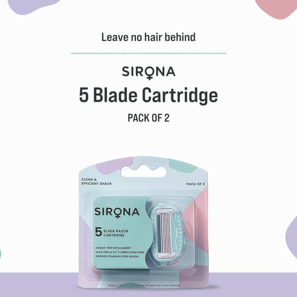 Sirona 5 Blades & 4 Blade Razor Cartridge - 2 Pcs