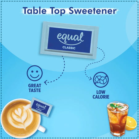 Equal Classic Zero Calorie Sweetener Sugar Free Calorie Control 50 Sachets Pack Of 5