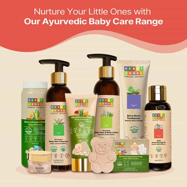 Herby Angel Baby Head Massage Oil With Sesame | Methi & Hibiscus For Hair Growth - 100Ml