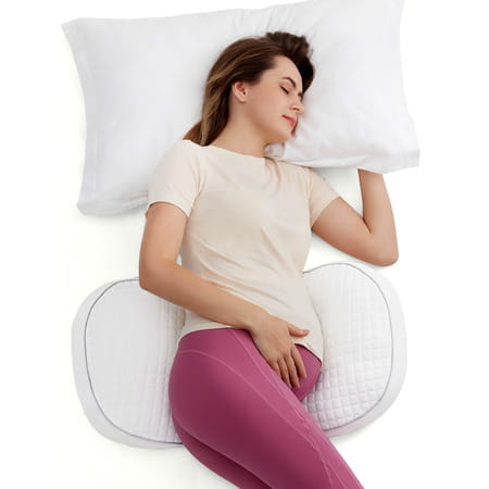 Momcozy Maternity Accessory Portable Maternity Pillow - White
