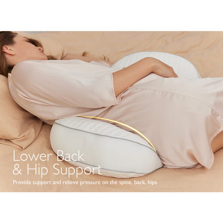 Momcozy Maternity Accessory Portable Maternity Pillow - White