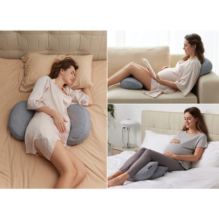 Momcozy Maternity Accessory Portable Maternity Pillow - White