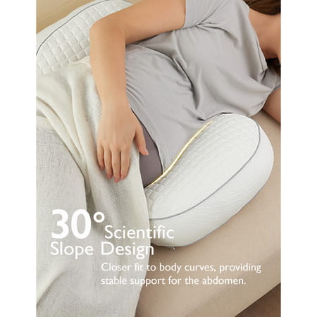 Momcozy Maternity Accessory Portable Maternity Pillow - White