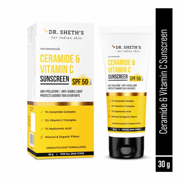 Dr. Sheth's Ceramide & Vitamin C Sunscreen Spf 50+ Pa+++ - 30G