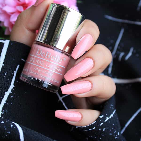Debelle Gel Nail Lacquer Apricot Dew Pastel Pink Nail Polish-8Ml