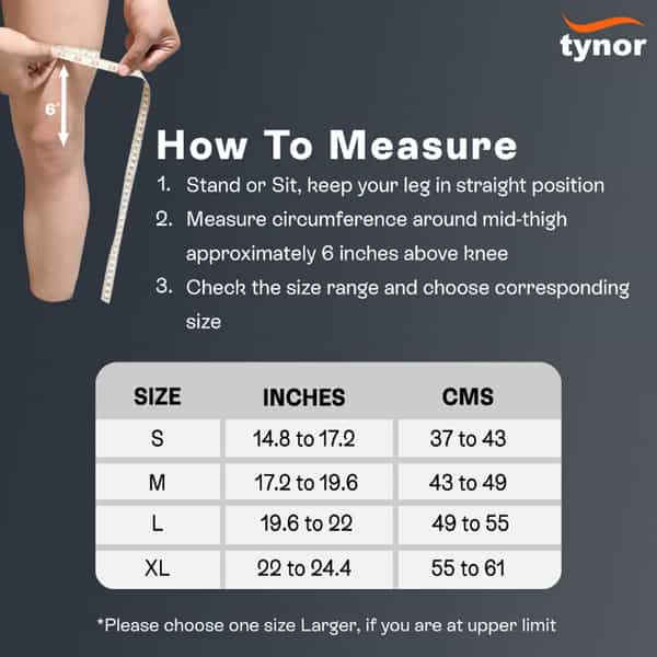 Tynor Knee Cap Air Black & Orange Medium Pack Of 2