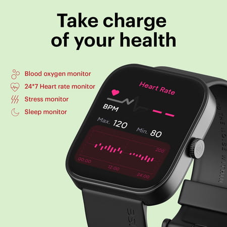 Noise Colorfit Caliber Smartwatch (Metal Black)