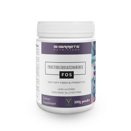Sharrets Fos Fructooligosaccharides Prebiotic Powder | Unflavored - Pack Of 3 | 300g Each