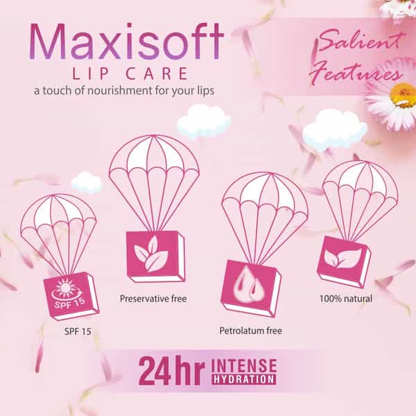Maxisoft Lip Care Spf 15 | Drying & Chapping | 10 Gm | Pack Of 4