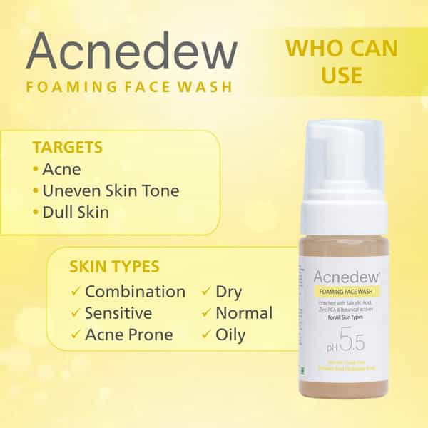 Acnedew Antiacne & Antipimple Foaming Face Wash 100 Ml | Salicylic Acid (Pack Of 2)