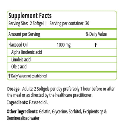 Natures Velvet Flax Seed Oil 500mg | Omega 3-6-9 | 60 Softgel