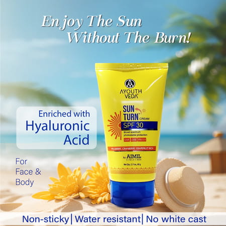 Ayouthveda Sun Turn Spf30 Cream - 60g