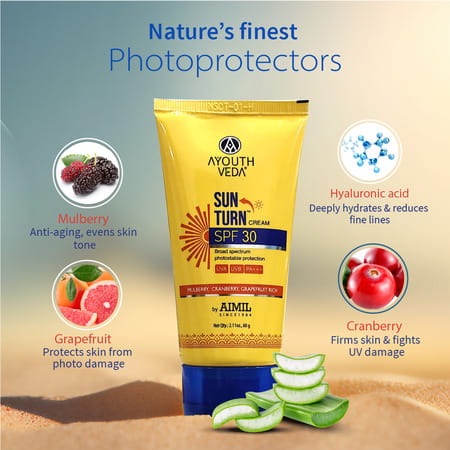 Ayouthveda Sun Turn Spf30 Cream - 60g