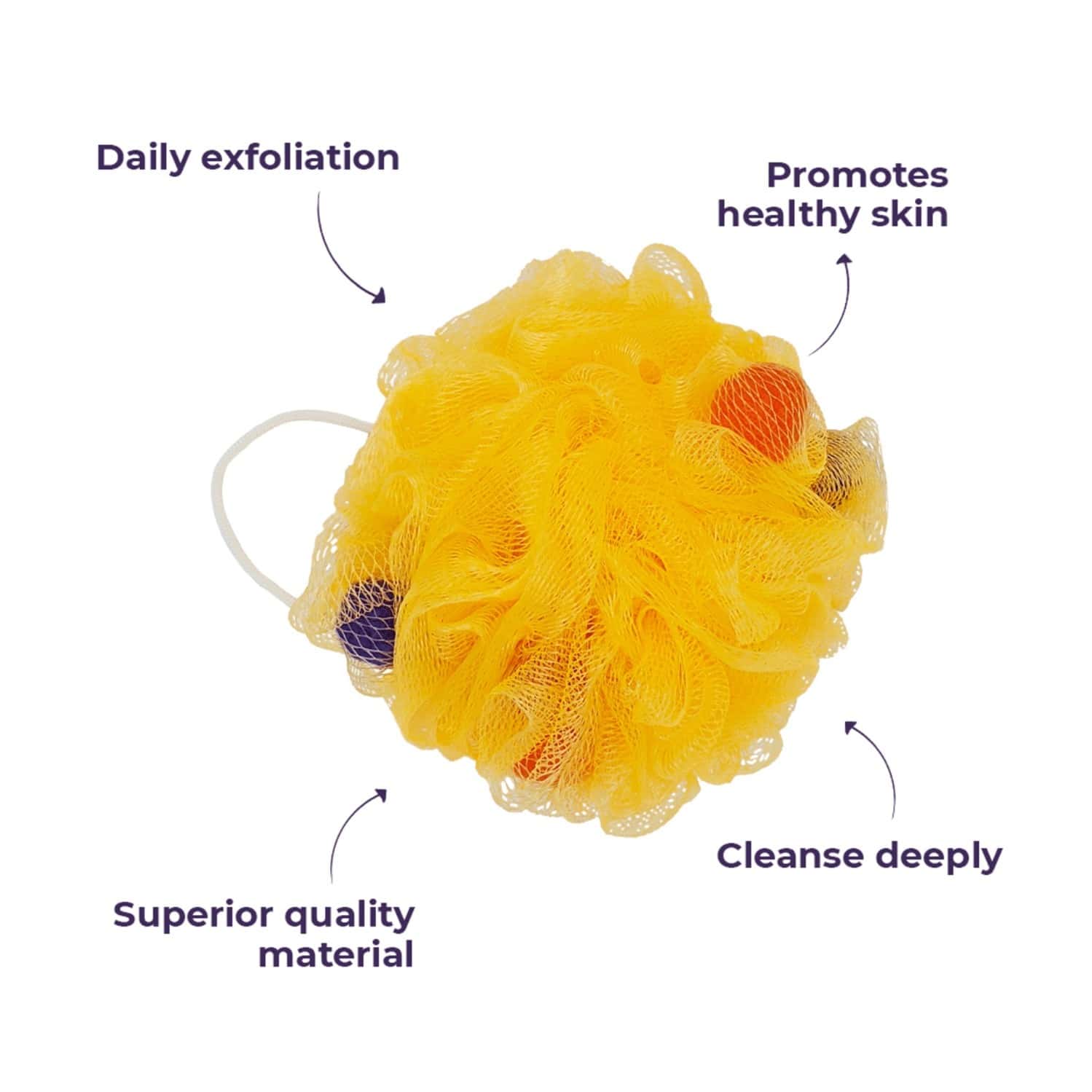 Buy SANFE SELFLY ROUND LOOFAH SINGLE BODY BATH SPONGE LOOFAH FOR