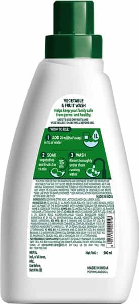 Nimwash Vegetable Wash Bottle Of 500 Ml