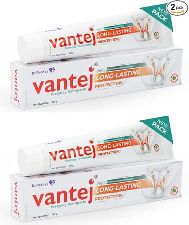 Vantej Toothpaste For Sensitive Teeth Dentist Recommended | Everyday Use | White - 100g X Pack Of 2